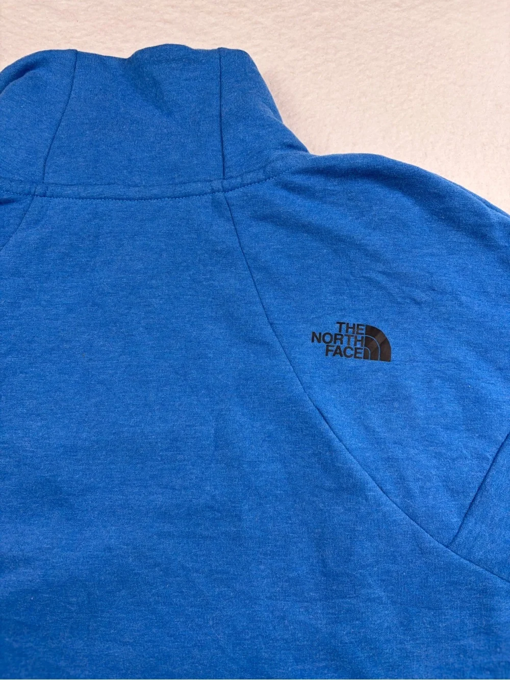 The North Face Women's Blue Side-Zip Funnel Neck Pullover Sweatshirt M